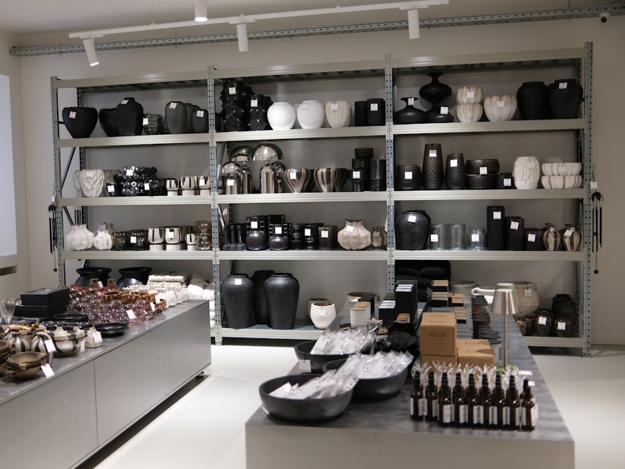 Intérieur d'une boutique de décoration