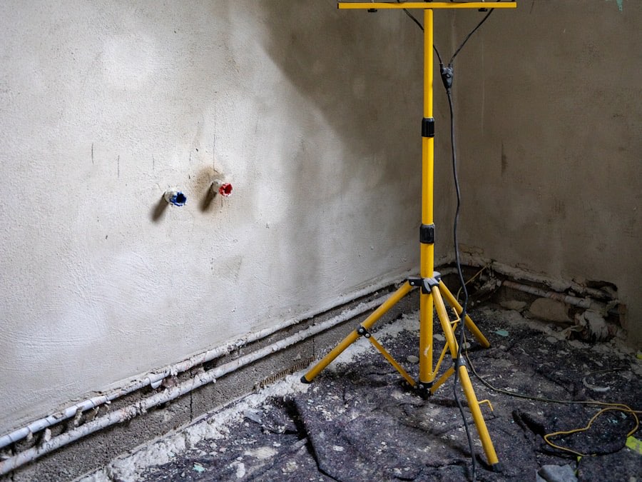 Chantier de second œuvre en cours de finition