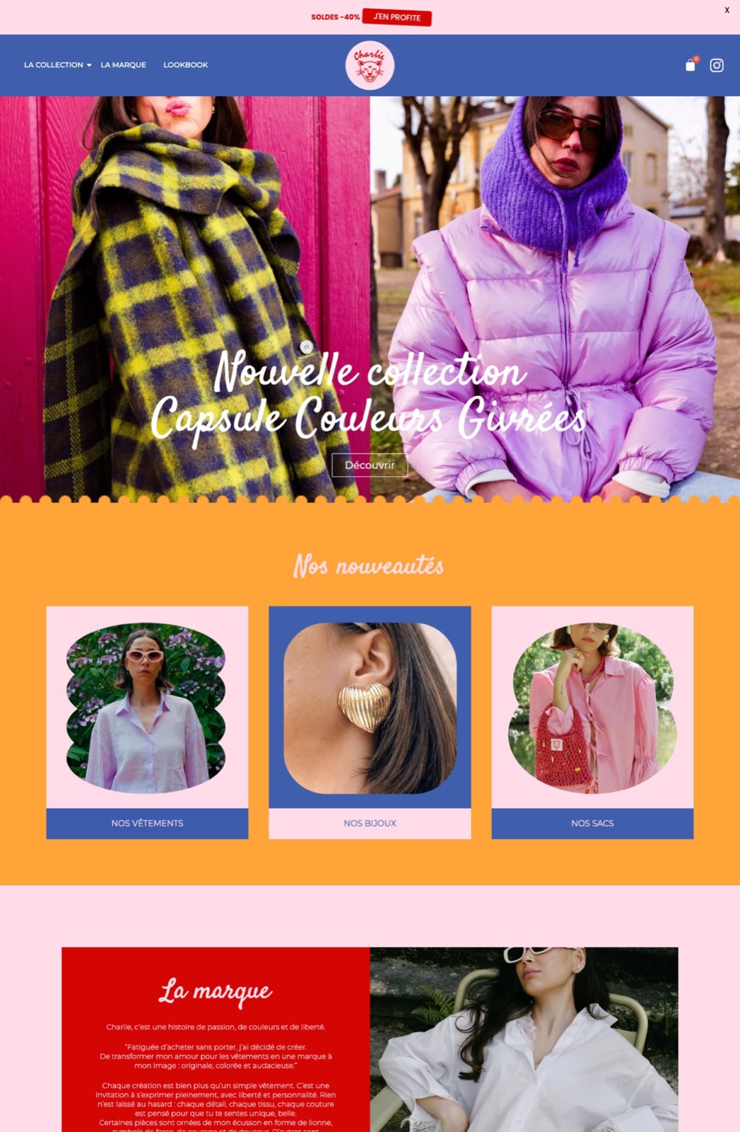 Page d'accueil du site be-charlie.com