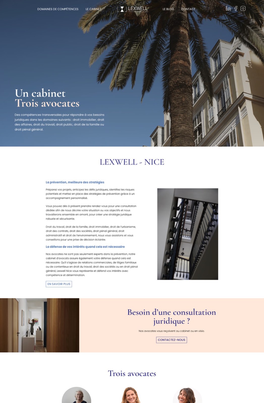 Page d'accueil du site lexwellnice.com